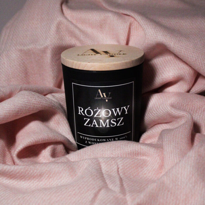 Różowy Zamsz - Świeca Sojowa - obrazek 2