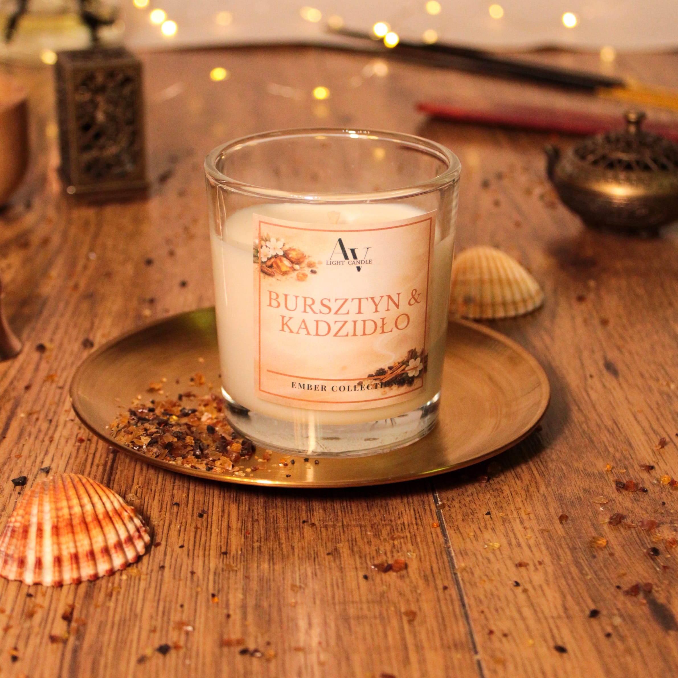 Bursztyn & Kadzidło - Świeca Sojowa-130ml - obrazek 7