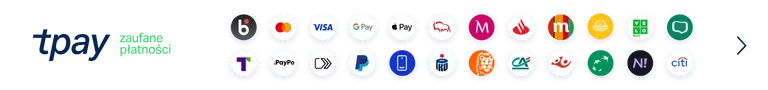 Logo Tpay - obsługiwane płatności