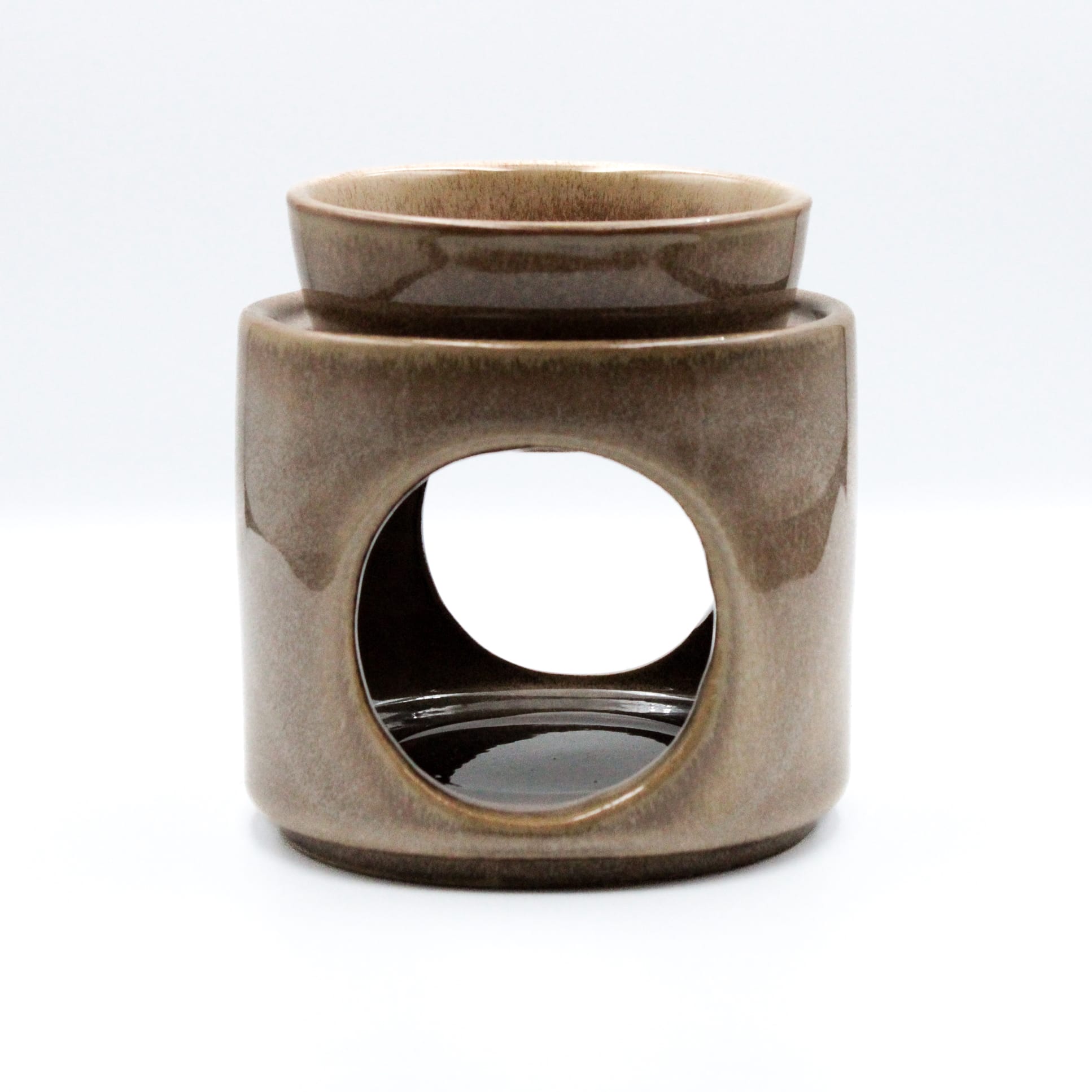 Beżowy kominek do wosków zapachowych - obrazek 5